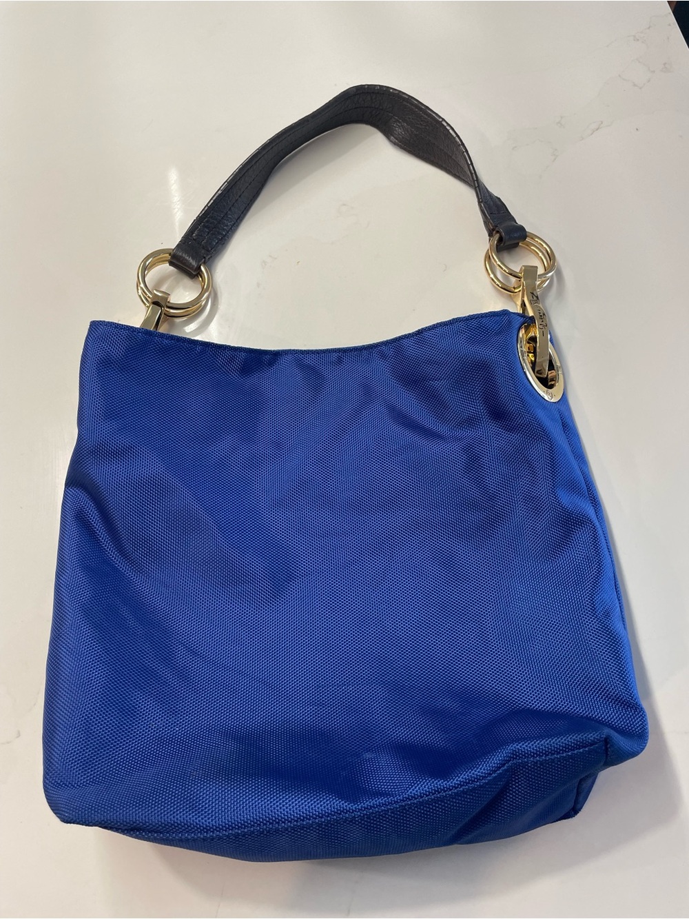 JPK Paris 75 Blue Nylon Hobo Bag